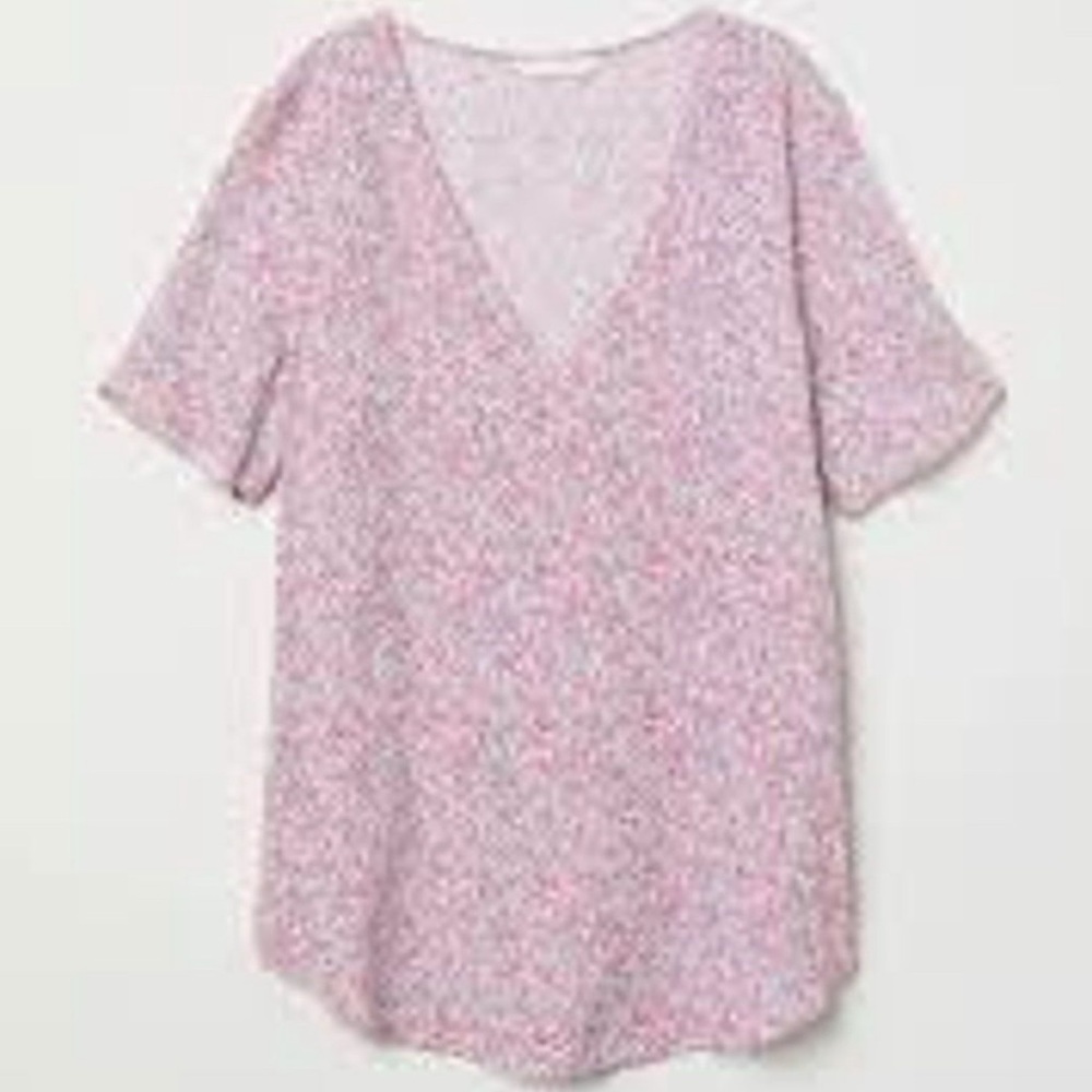 H&M Y2K top x Anna Glover Floral Flowy Top Blouse 2 XS Small Y2K going out top
